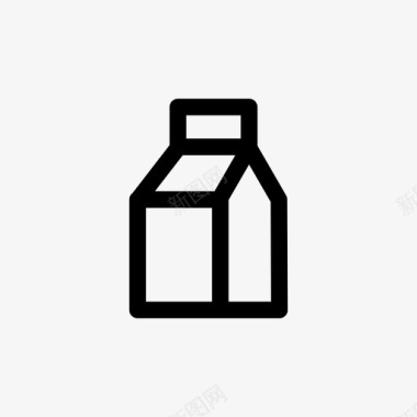 采购产品牛奶食品和餐厅牛奶盒图标图标