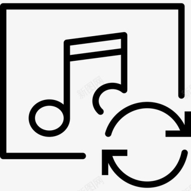 音乐播放器互动装置线性图标图标