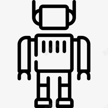 机器人玩具1线性图标图标