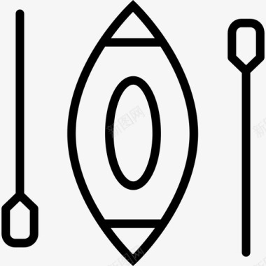 皮划艇运动3直线型图标图标