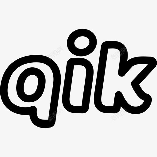 Qik社交媒体标识线性图标svg_新图网 https://ixintu.com Qik 社交媒体标识 线性