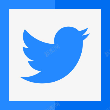 Twitter社交媒体徽标集扁平图标图标
