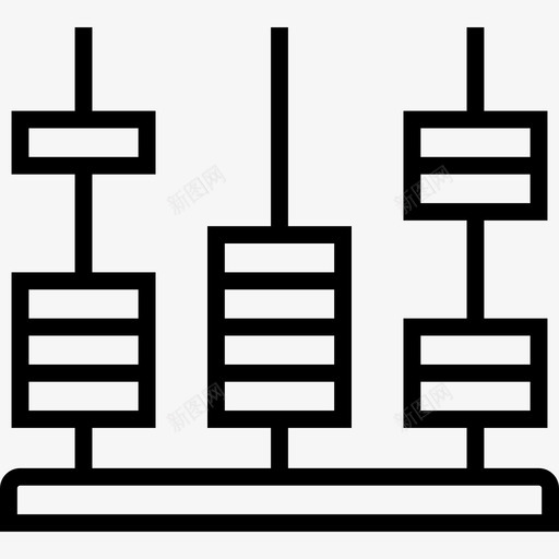 算盘办公室和设备2直线图标svg_新图网 https://ixintu.com 办公室和设备2 直线 算盘