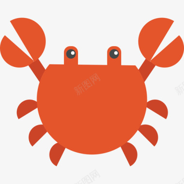 螃蟹动物动物套装图标图标
