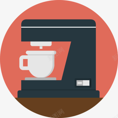 咖啡机物品平板图标图标