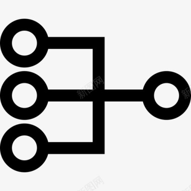 联网数据通信收集线性图标图标