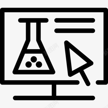 演示文稿学校图标集线性图标