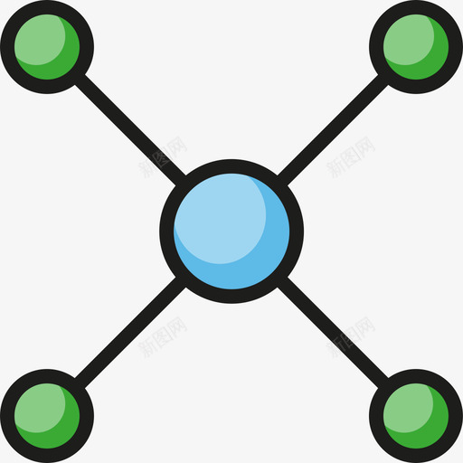 分子科学线性颜色图标svg_新图网 https://ixintu.com 分子 科学 线性颜色