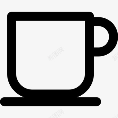 咖啡杯休闲套装直线型图标图标
