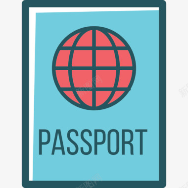 护照技术旅行元素系列图标图标