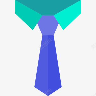 领带商务系列5扁平图标图标