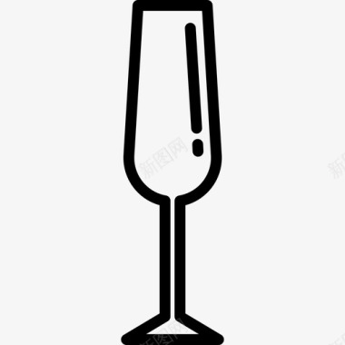 香槟长笛家居用品生产线工艺线性图标图标