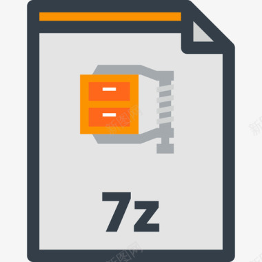 7z文件类型2线性颜色图标图标
