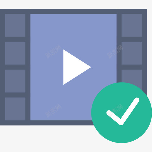 视频播放器交互资源2平板图标svg_新图网 https://ixintu.com 交互资源2 平板 视频播放器