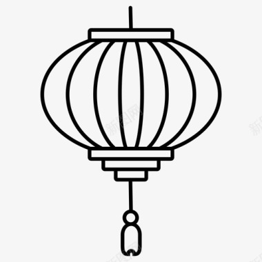 亚洲灯灯图标图标
