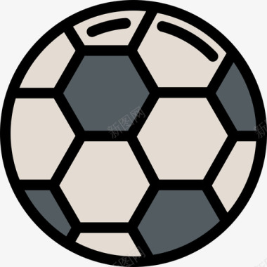 足球运动图标2线性颜色图标