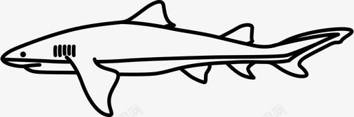 柠檬鲨狩猎海洋图标图标