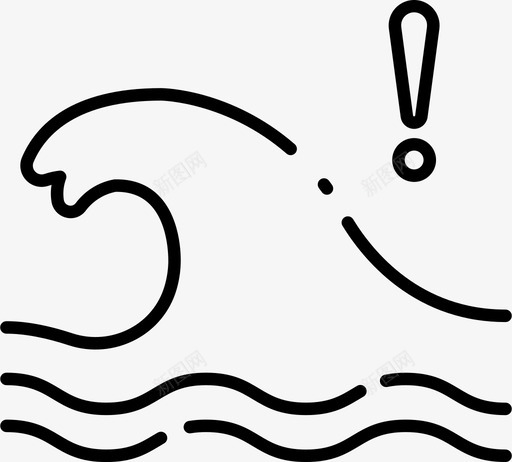 海啸破坏灾难图标svg_新图网 https://ixintu.com 洪水 海啸 海浪 灾难 破坏 紧急情况