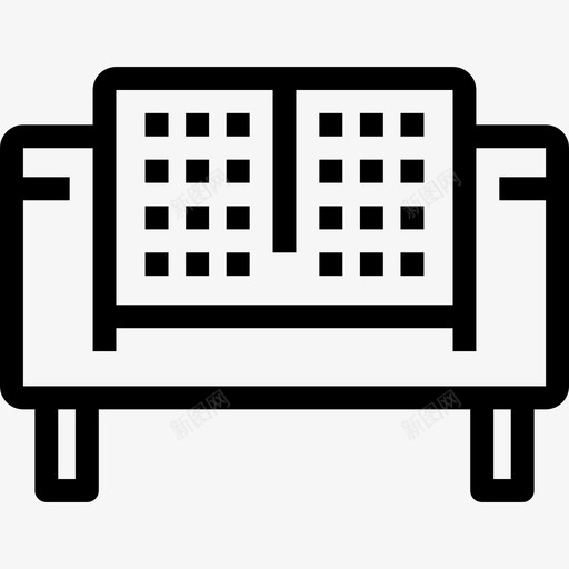 沙发家具和家居用品直线型图标svg_新图网 https://ixintu.com 家具和家居用品 沙发 直线型