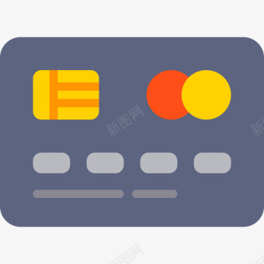 信用卡电子商务汇编扁平图标图标
