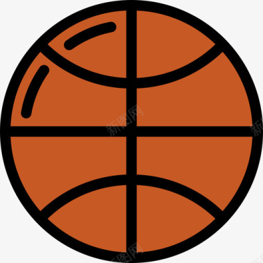 篮球运动图标2线性颜色图标