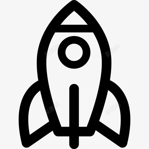 火箭飞船创业和商业图标集合线性svg_新图网 https://ixintu.com 创业和商业图标集合 火箭飞船 线性