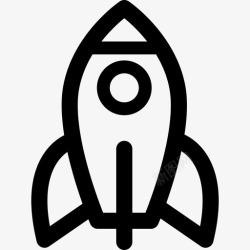 小火箭集合火箭飞船创业和商业图标集合线性高清图片