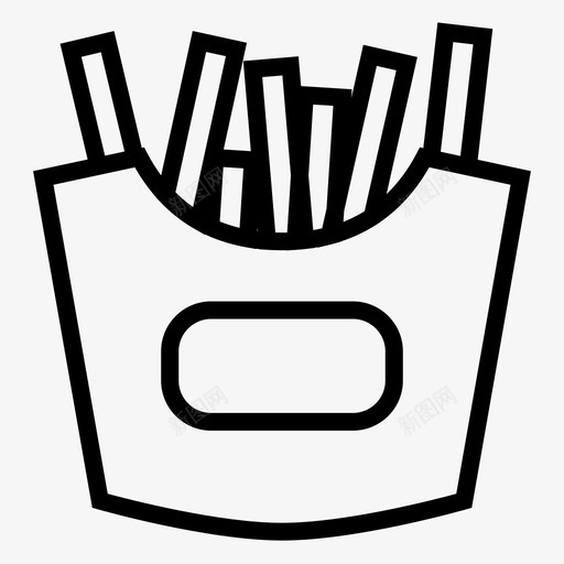 快餐薯条油炸食品图标svg_新图网 https://ixintu.com 土豆 快餐 油炸食品 薯条