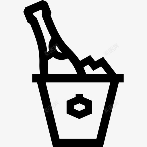 香槟瓶冷饮冰桶图标svg_新图网 https://ixintu.com 冰桶 冷饮 餐厅简介 香槟瓶