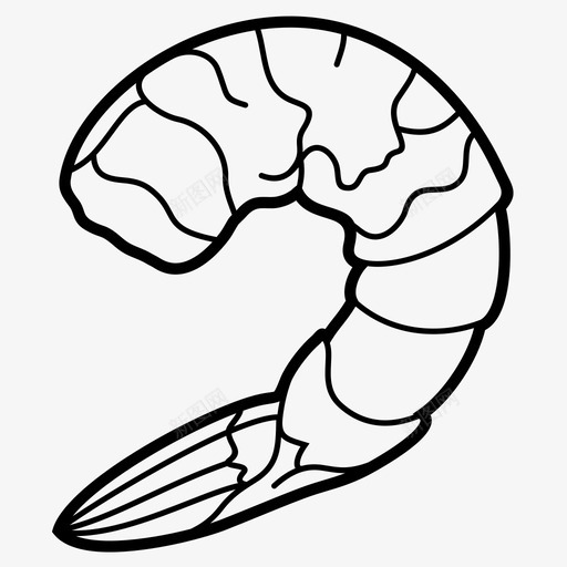 虾海鲜甲壳类动物虾图标svg_新图网 https://ixintu.com 甲壳类动物 虾 虾海鲜 贝类