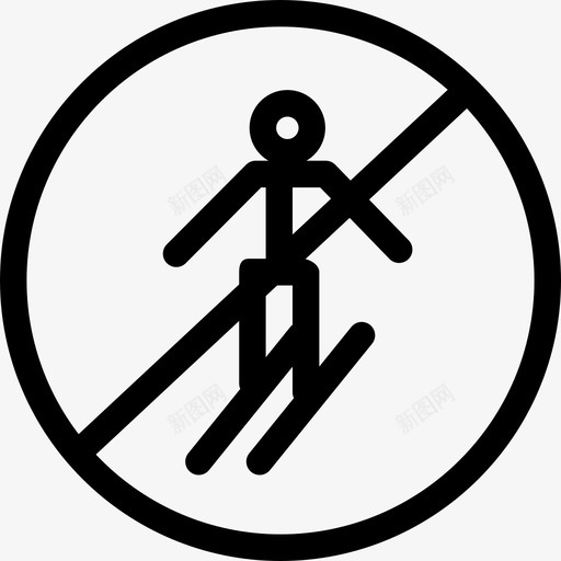 行人设置交通标志线形图标svg_新图网 https://ixintu.com 线形 行人 设置交通标志