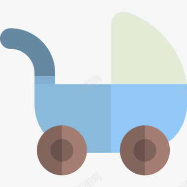 婴儿推车婴儿和玩具2扁平图标图标