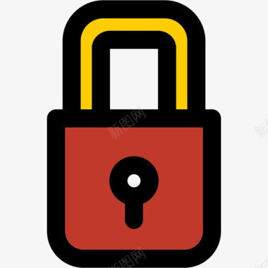 挂锁电子商务套装2线性颜色图标图标