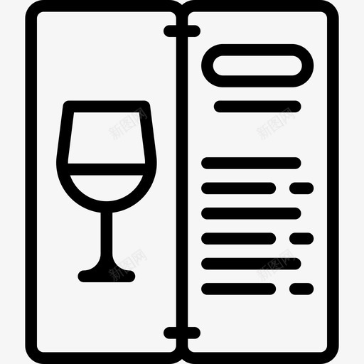 葡萄酒菜单餐厅元素2线性图标svg_新图网 https://ixintu.com 线性 葡萄酒菜单 餐厅元素2