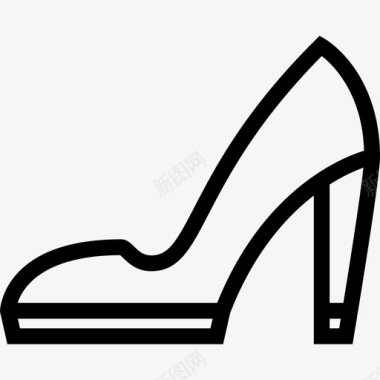 高跟鞋时尚元素线条感图标图标