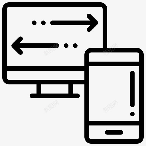 通信计算机数据图标svg_新图网 https://ixintu.com 传输 平台 数字营销概要 数据 智能手机 计算机 通信