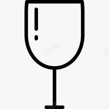 酒杯饮料和饮料直线型图标图标