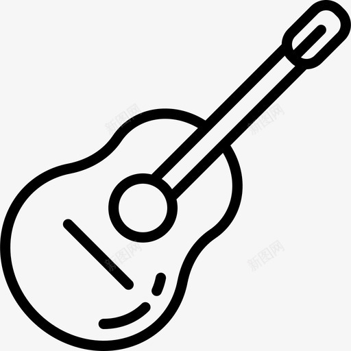 吉他野营用品直线型图标svg_新图网 https://ixintu.com 吉他 直线型 野营用品