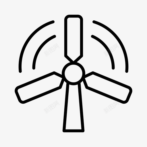 风力涡轮机环境绿色能源图标svg_新图网 https://ixintu.com 可再生资源 可持续性 环境 绿色能源 风力涡轮机