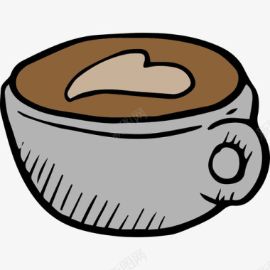 咖啡情人节套餐颜色图标图标