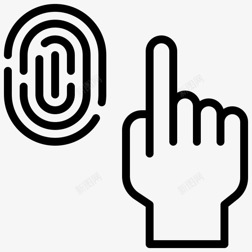 指纹手势手图标svg_新图网 https://ixintu.com 手 手势 指纹 计算机技术概要