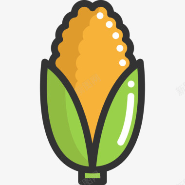 玉米食品线颜色线颜色图标图标