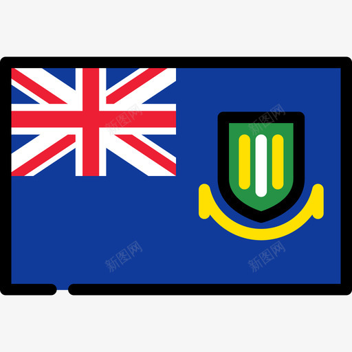 英属维尔京群岛旗帜收藏矩形图标svg_新图网 https://ixintu.com 旗帜收藏 矩形 英属维尔京群岛