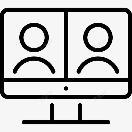 视频通话虚拟现实线性图标svg_新图网 https://ixintu.com 线性 虚拟现实 视频通话