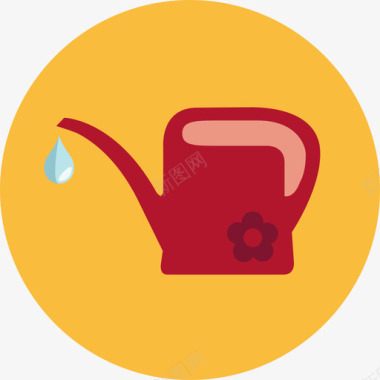 水壶家用电器圆形平板图标图标