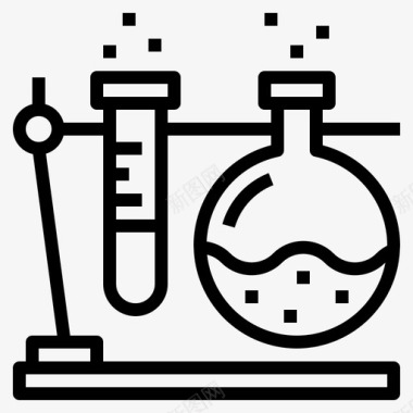 实验室化学物理图标图标