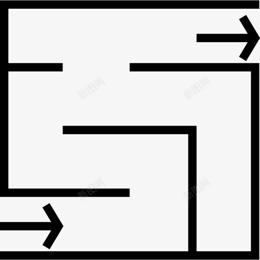 迷宫电子游戏直线型图标svg_新图网 https://ixintu.com 电子游戏 直线型 迷宫