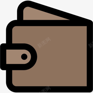 钱包电子商务套装2线性颜色图标图标