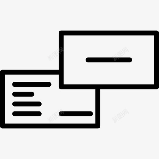 名片业务要素集合2线性图标svg_新图网 https://ixintu.com 业务要素集合2 名片 线性