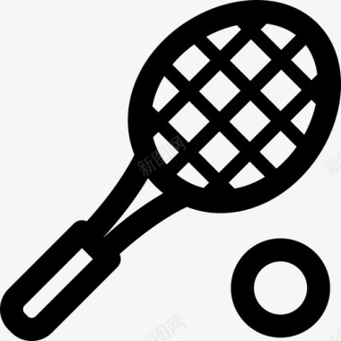 网球学校运动系列直线型图标图标